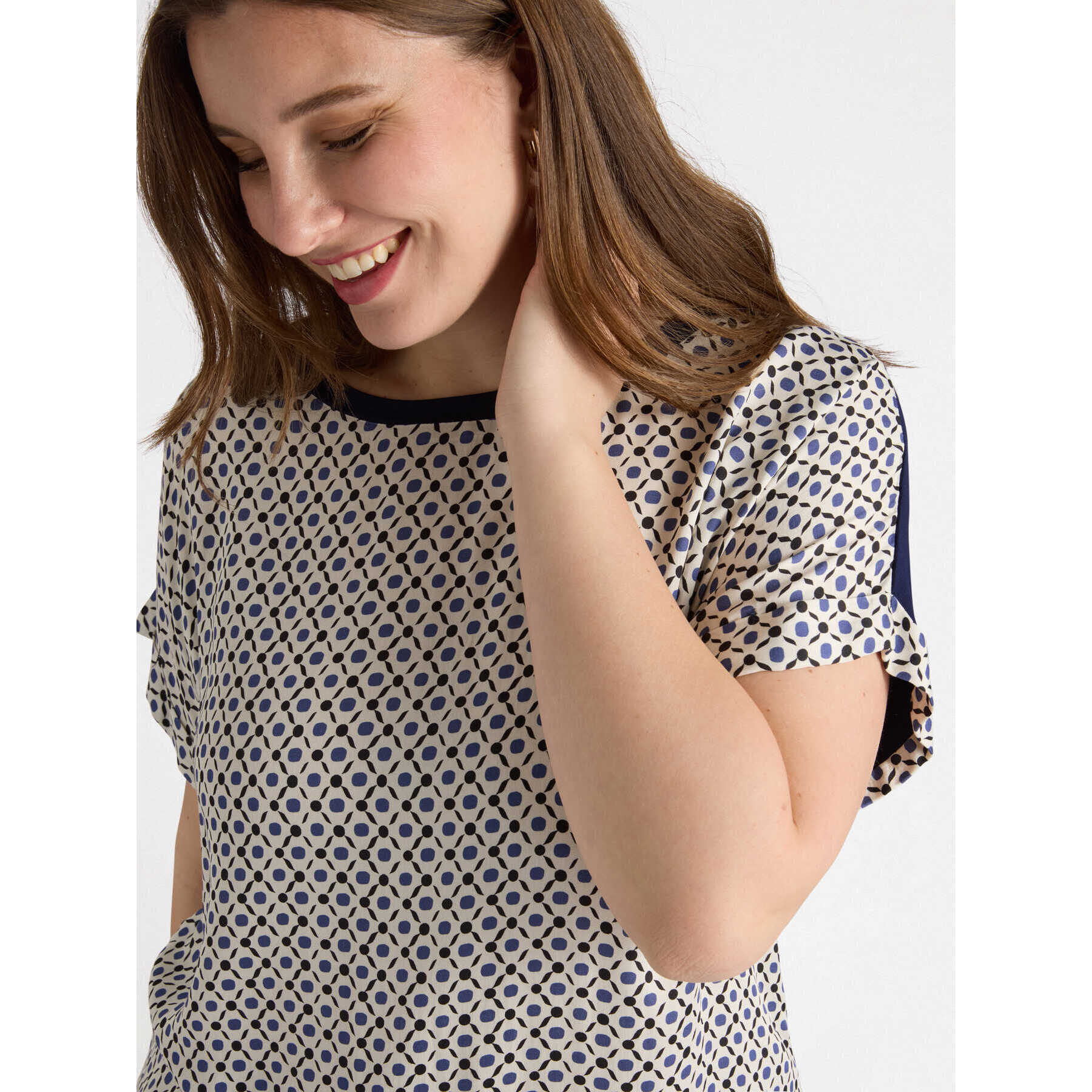 Fiorella Rubino - Blusa con estampado - Azul