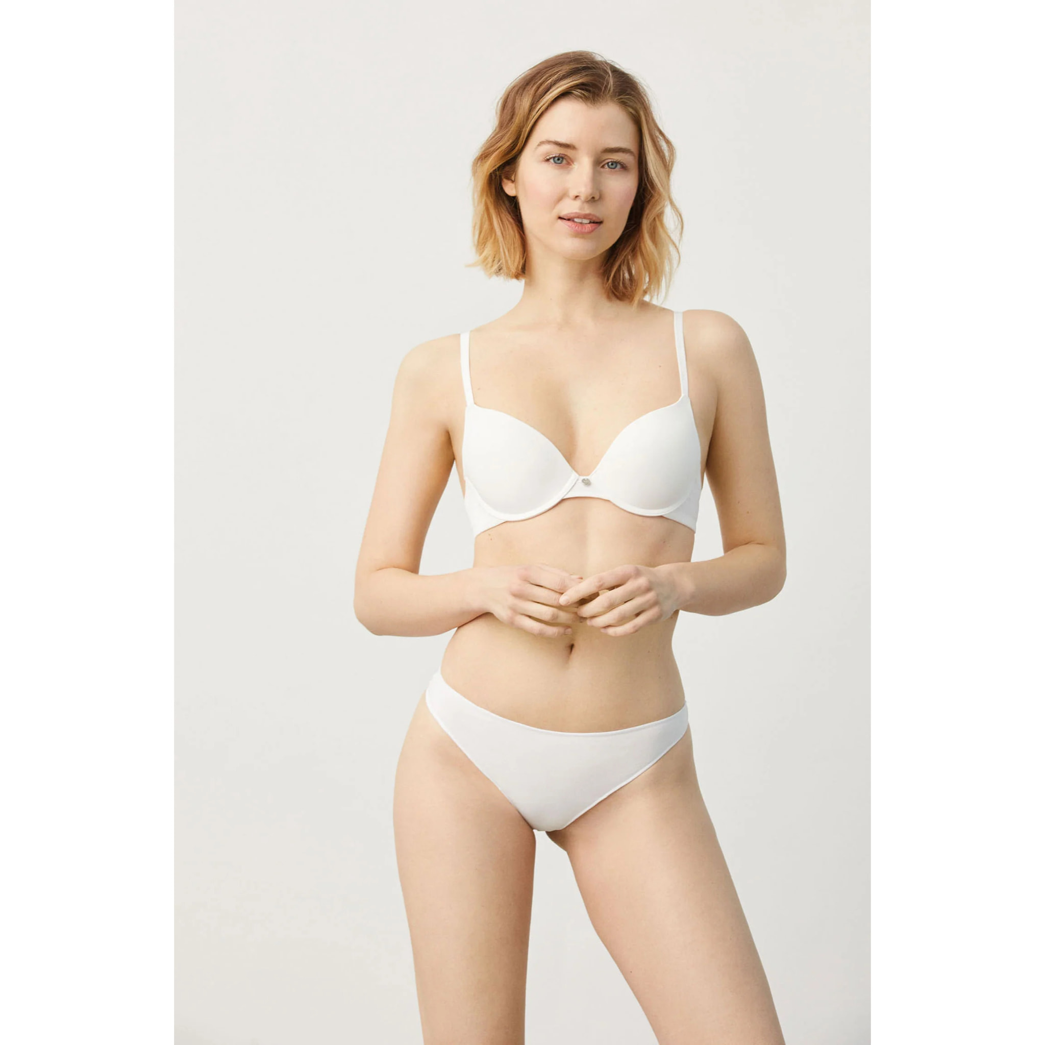 Perizoma basico in cotone bianco