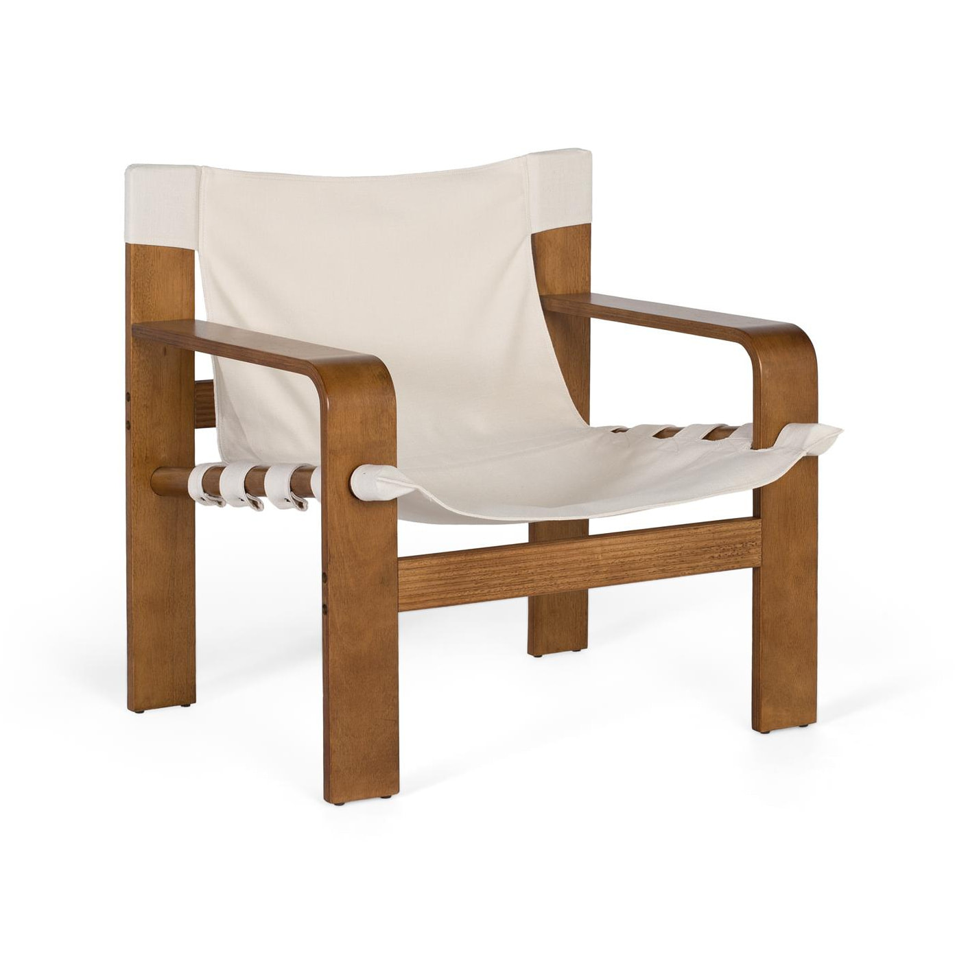 Sillón de Madera de Caucho 76 Cm Estilo Rústico Moderno