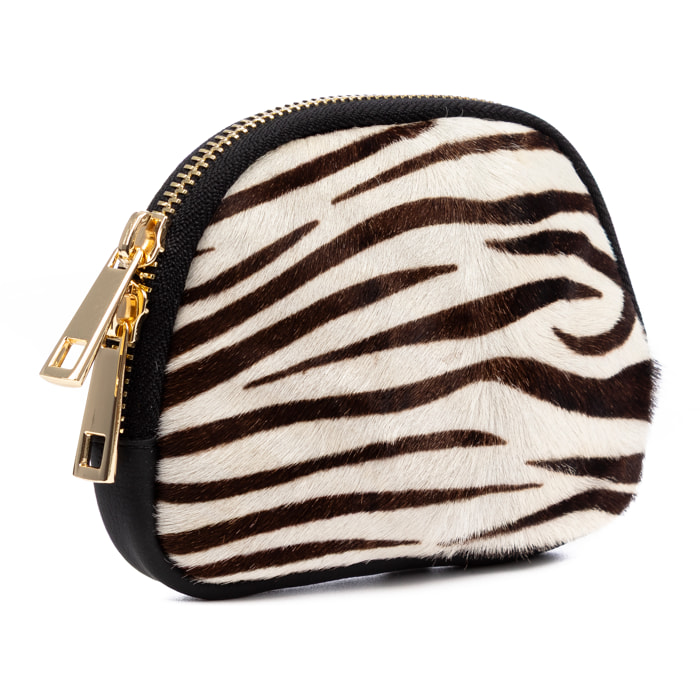 Baratili monedero portatodo mujer. Piel auténtica Cavallino y Dollaro.