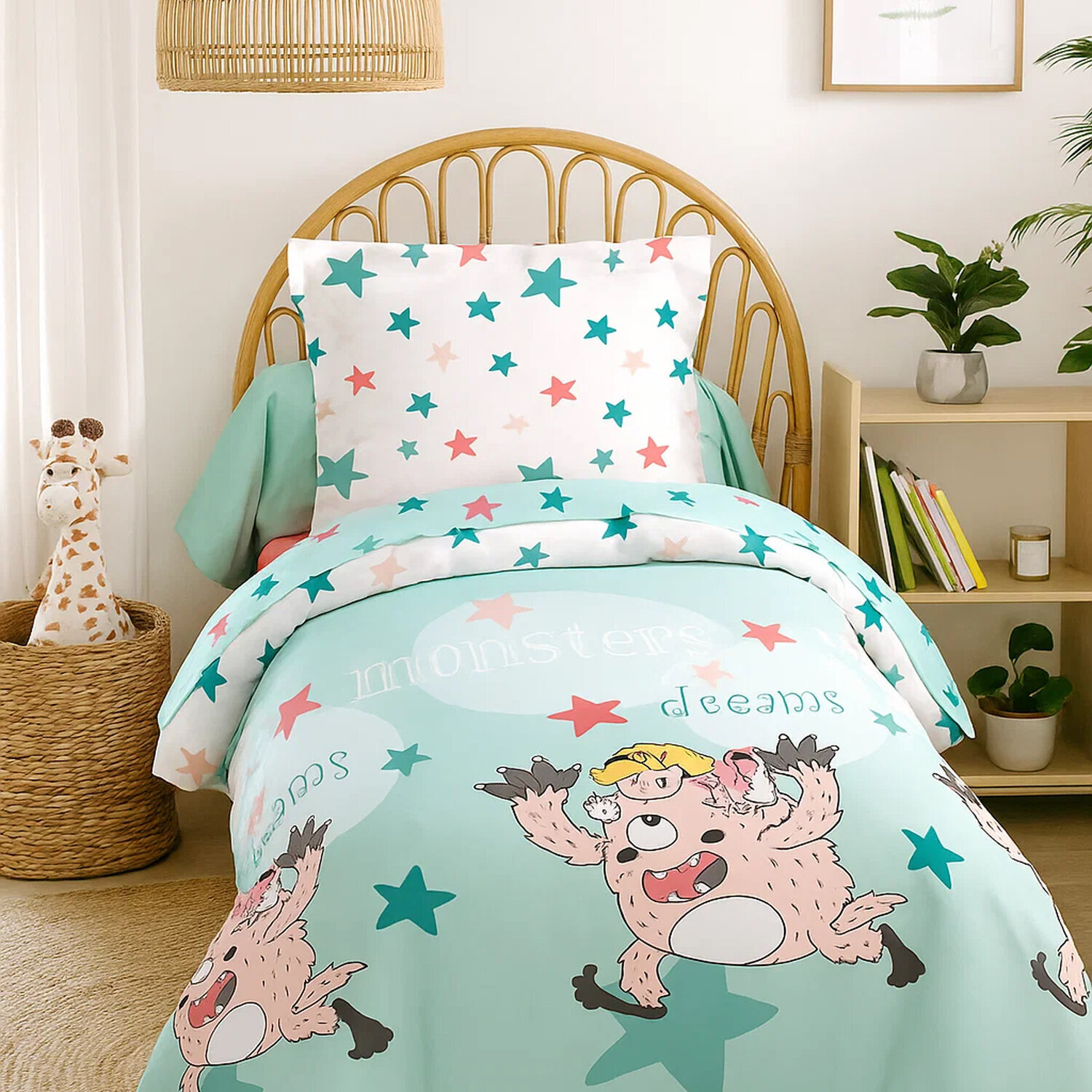 Parure de lit enfant 100% coton - monster dream