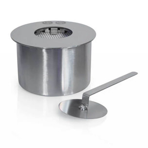 Bruciatore a bioetanolo per camino 1,5 L, in acciaio inox Ø17 cm