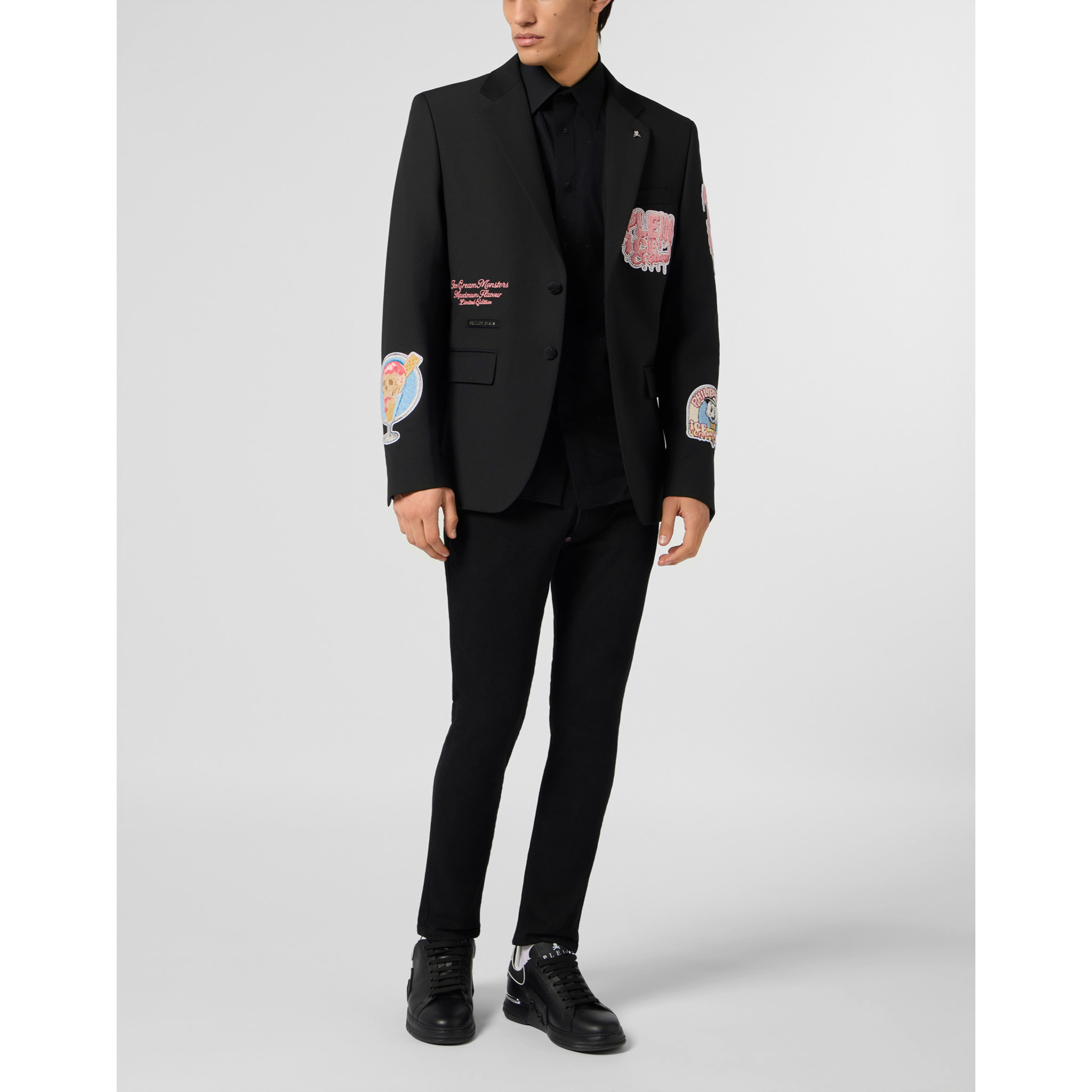 PHILIPP PLEIN Gigolo Fit Blazer Ice Cream Patches