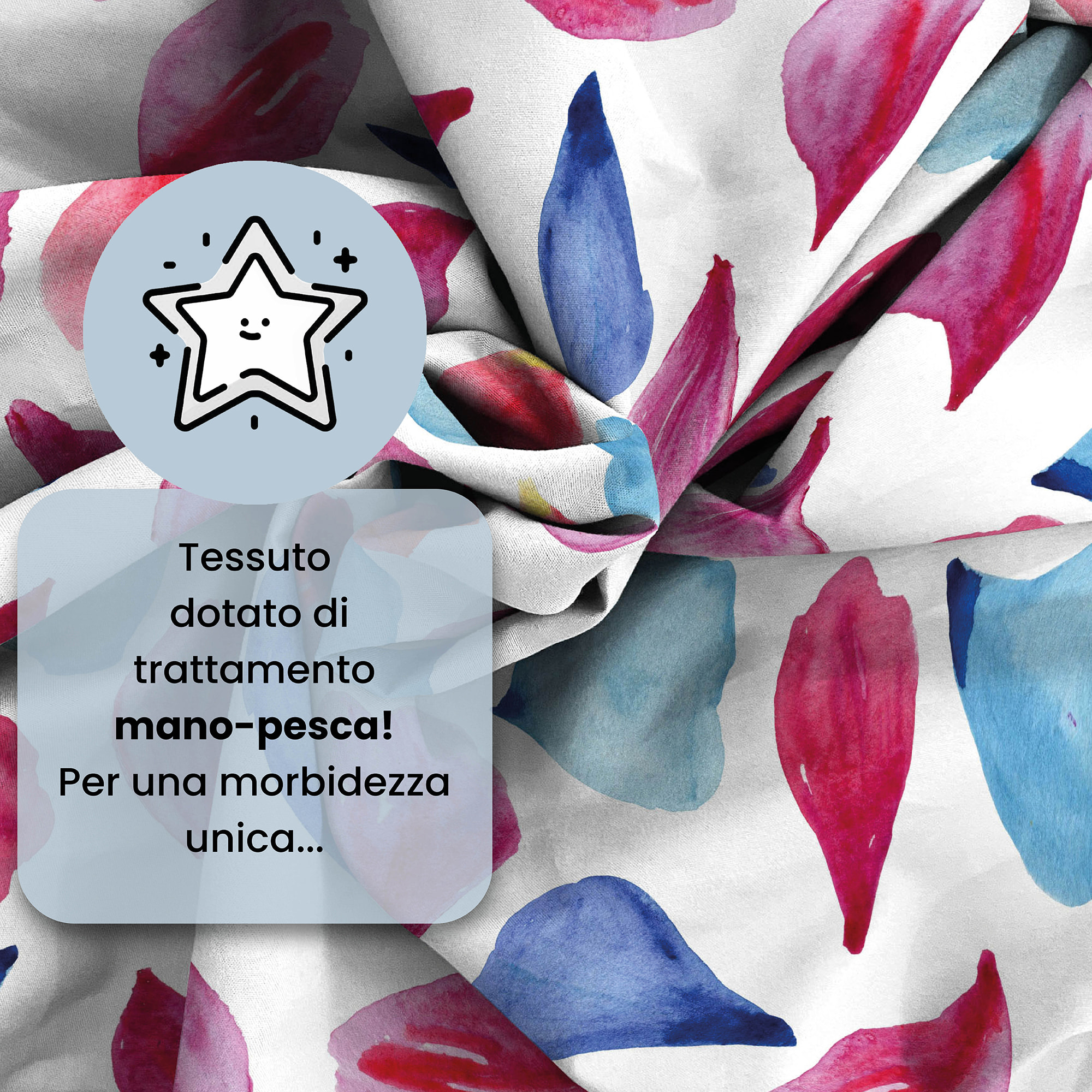 COMPLETO LETTO FANTASY, 100% Microfibra - PETALI
