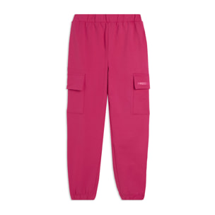 Pantaloni con tasche cargo bambina in cotone elasticizzato