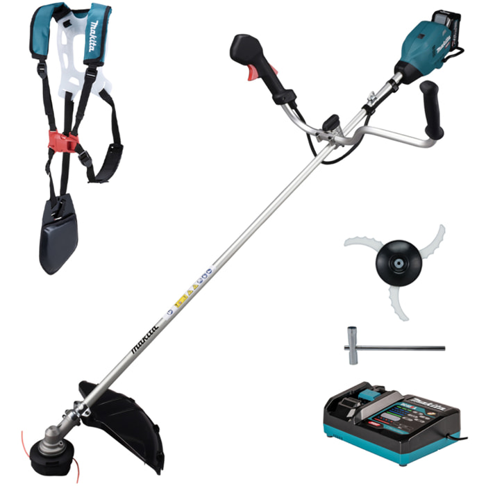 Débroussailleuse XGT - MAKITA - avec batterie 4.0Ah 40V Max - chargeur - accessoires - UR006GM102