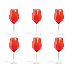 Set de 6 verres à vin Excelsa – Color Wine, Verre Rouge 50 cl