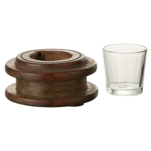 J-Line photophore Bobine - bois - marron