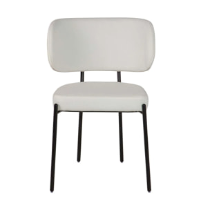 Silla Poliester Metal Negro Rodas 55x55x79 Cm