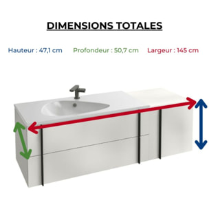Meuble vasque Nouvelle Vague blanc