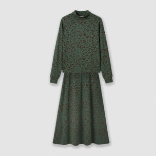 Set falda top soft velia verde