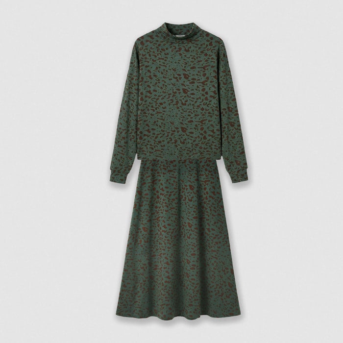 Set falda top soft velia verde