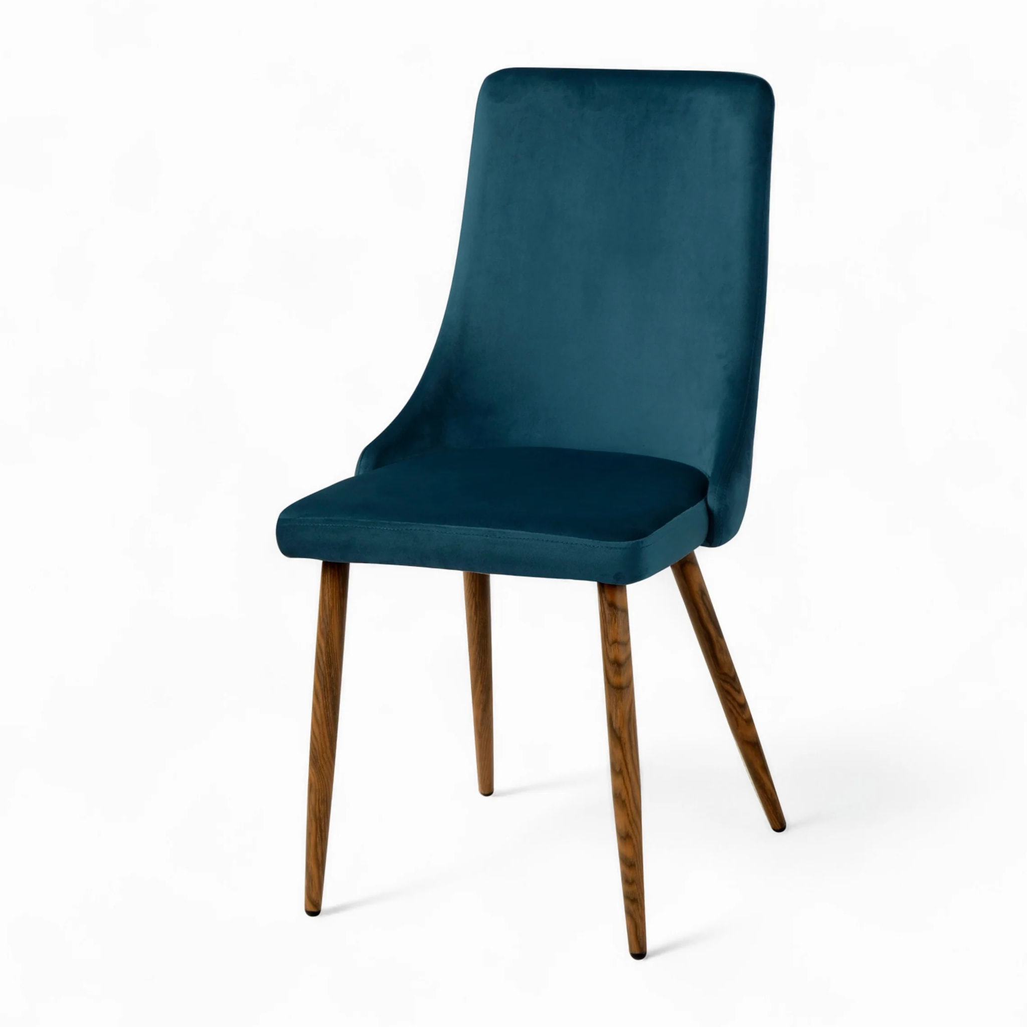 Pack 4 chaises en velours bleu et jaune - Vinni