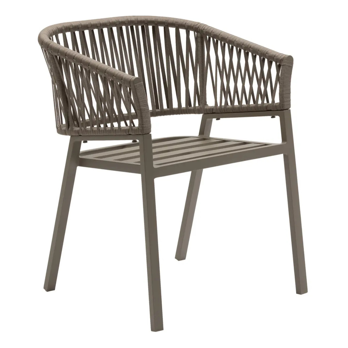 Lot de 2 fauteuils de jardin Oriengo café