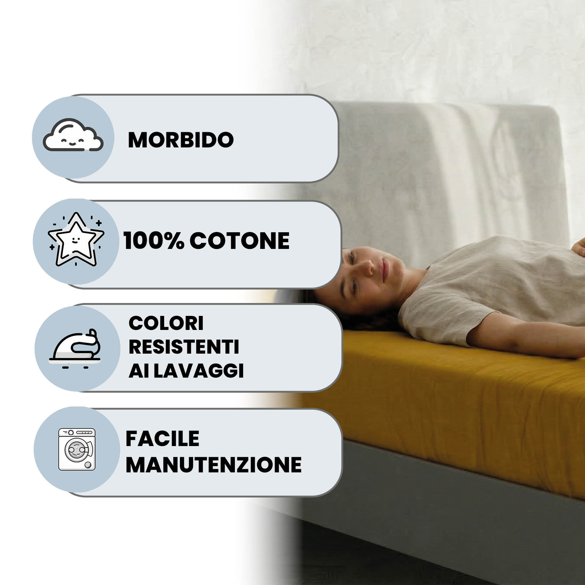 LENZUOLO SOTTO CON ANGOLI MAX COLOR, 100% COTONE MADE IN ITALY