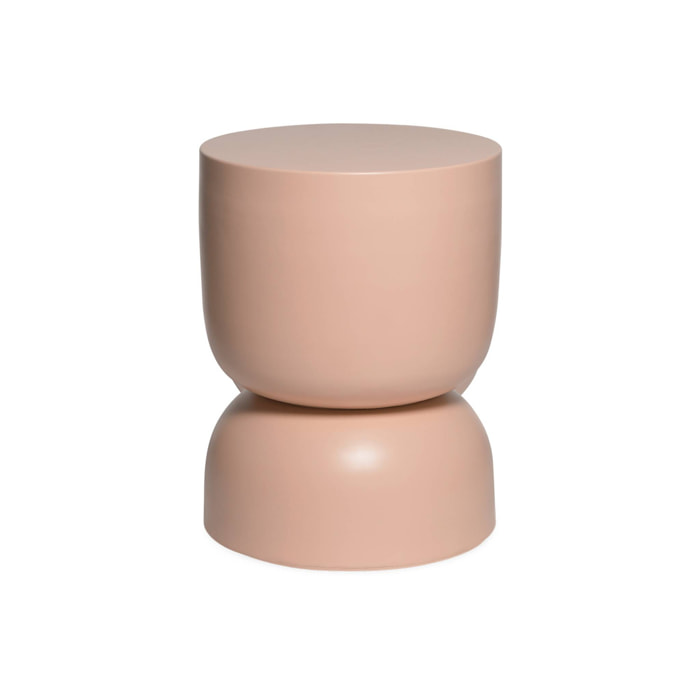 Table d'appoint. bout de canapé. table de chevet en métal. rose. Madi Ø32 x H 42cm