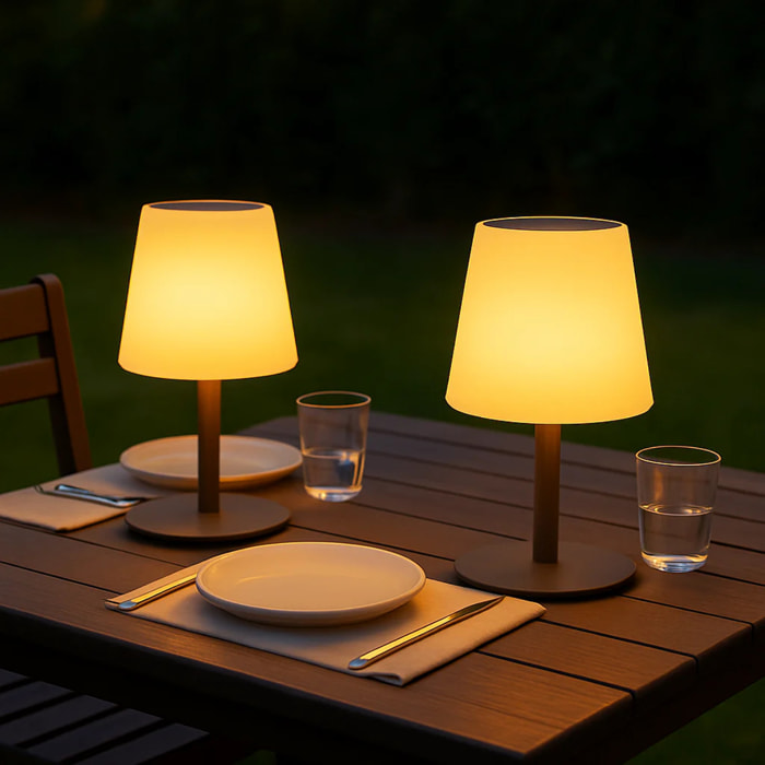 2 Lampe de table solaire STANDY TINY H25CM
