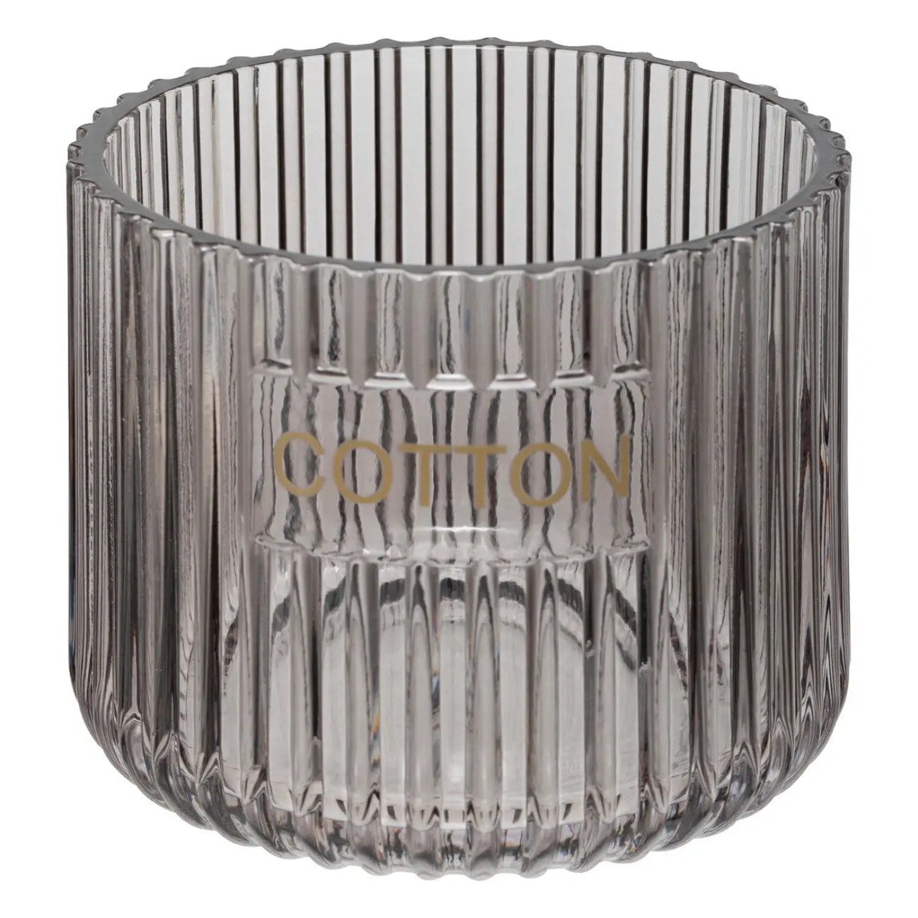 Pot à cotons "Glass" gris