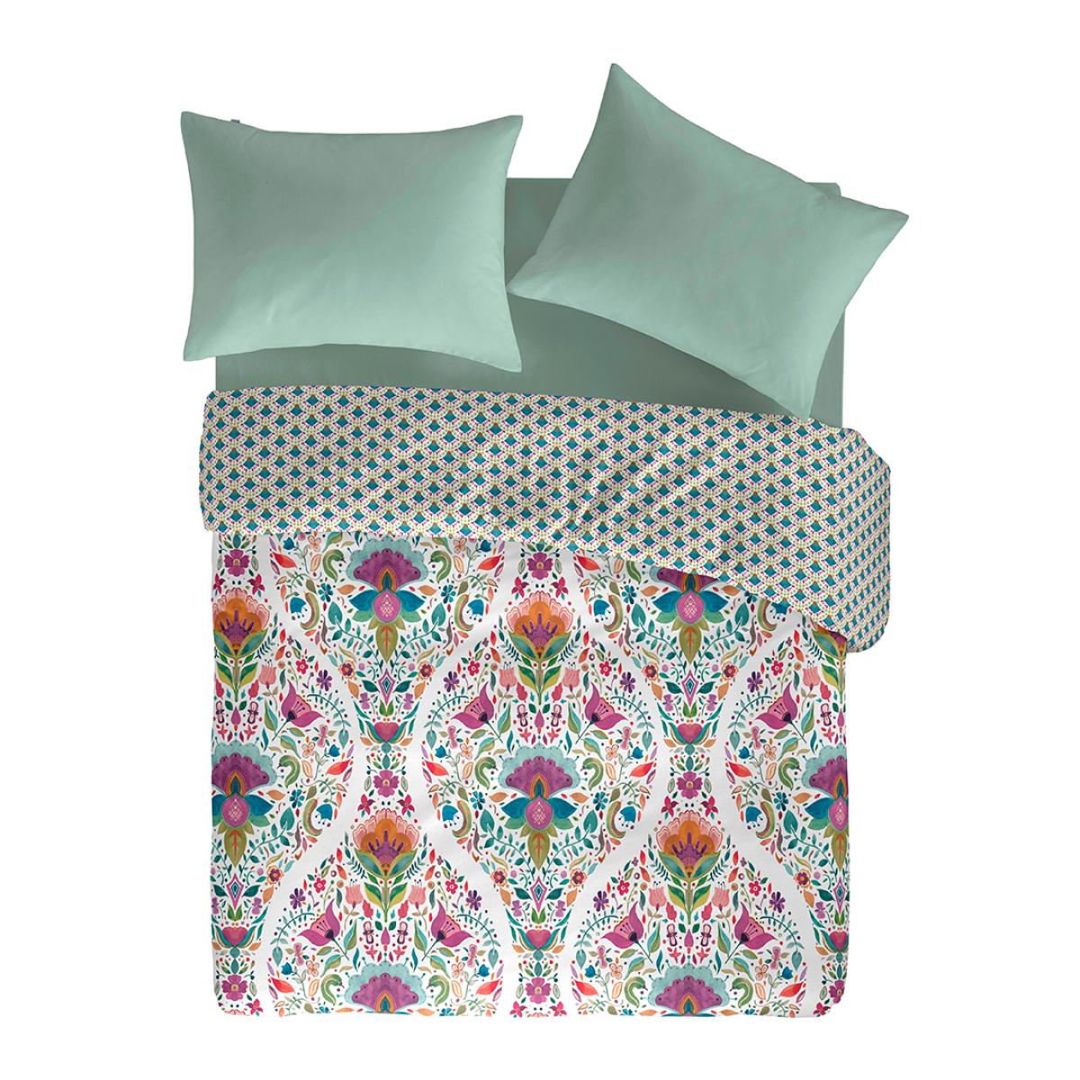 Housse de couette réversible en coton SHIRE - multicolore - vendue seule