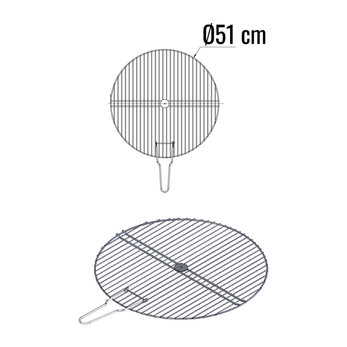 Grille ronde simple – Ø 51 cm