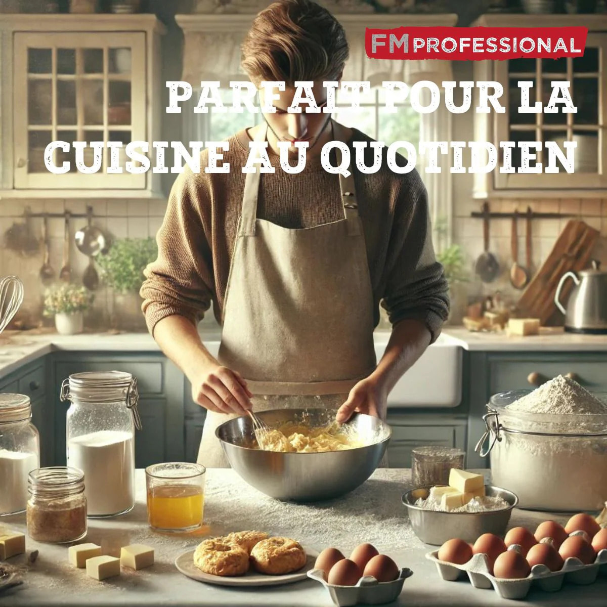 Fouet de cuisine et pâtisserie en inox 25 cm FM Professional