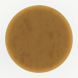 Lot de 2 tabourets pour îlot central 63 cm en velours jaune curry - Kendal