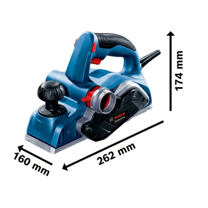 Rabot GHO 20-82 Professional - 700 W - Avec Butée parallèle, Clé de montage, Sac à poussière - BOSCH - 06015A9100