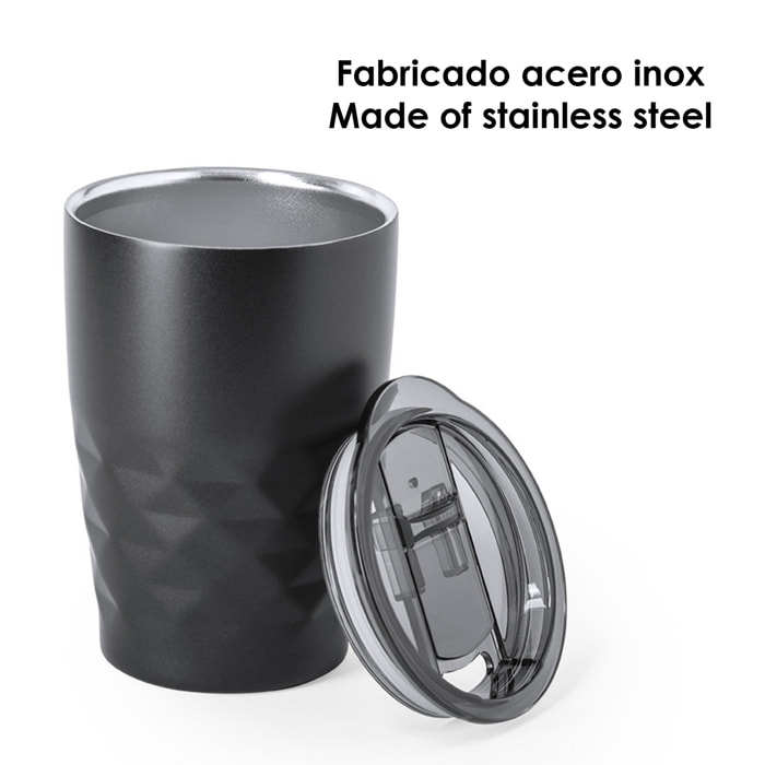 Blur tazza termica 350ml in acciaio inox, con doppia parete e isolamento in rame a vuoto. Fino a 12 ore di calore e 48 di freddo.