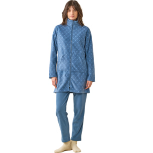 Vestaglia donna in micropile con zip articolo cuore. Noidinotte