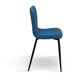 Chaises Margot en velours - Mix color - Beige, bleu, gris, noir