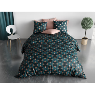 Parure Housse De Couette 3pcs 100% Coton 57 Fils Greek