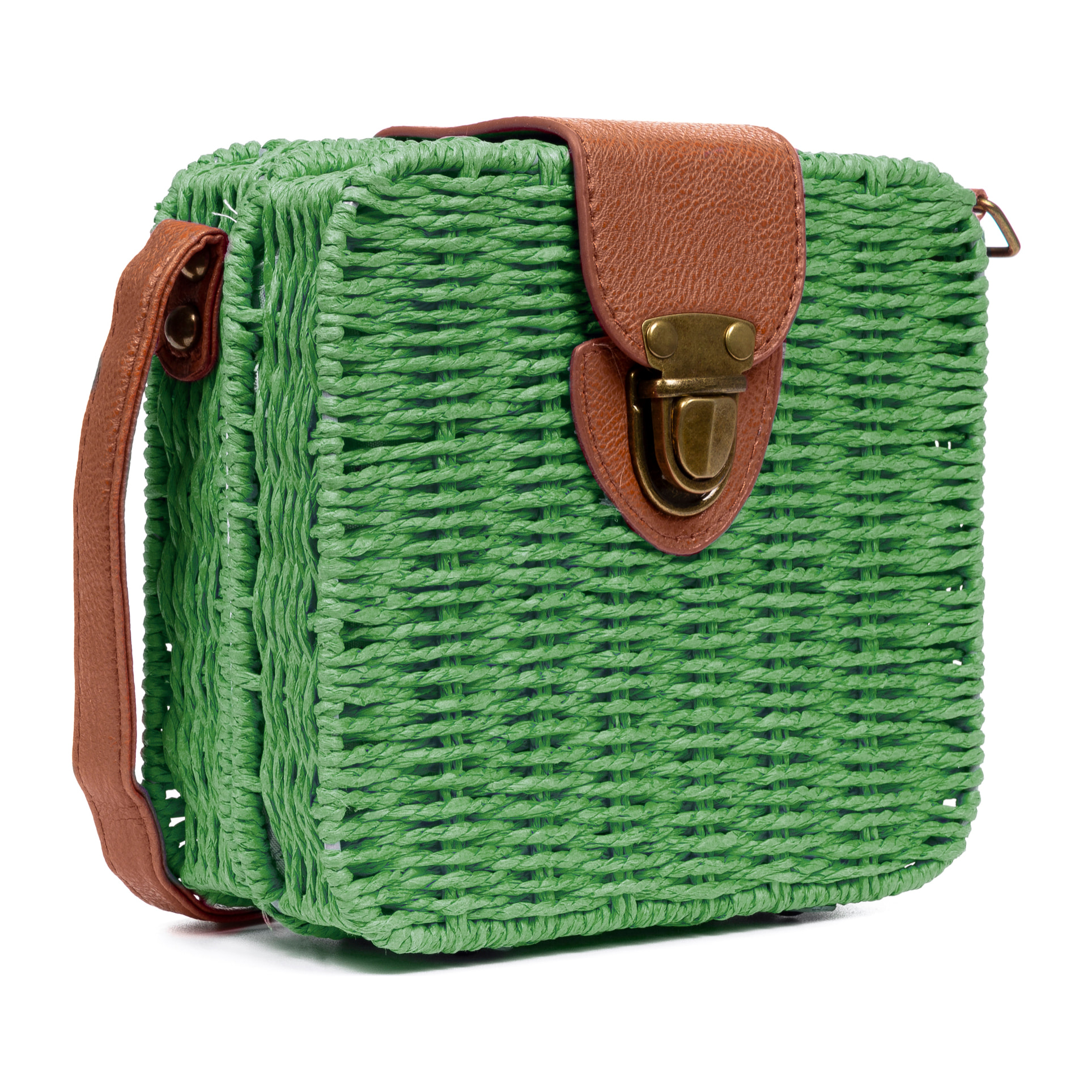 Empoli Bolso bandolera Mujer. Tejido Paja Piel Sintética PU