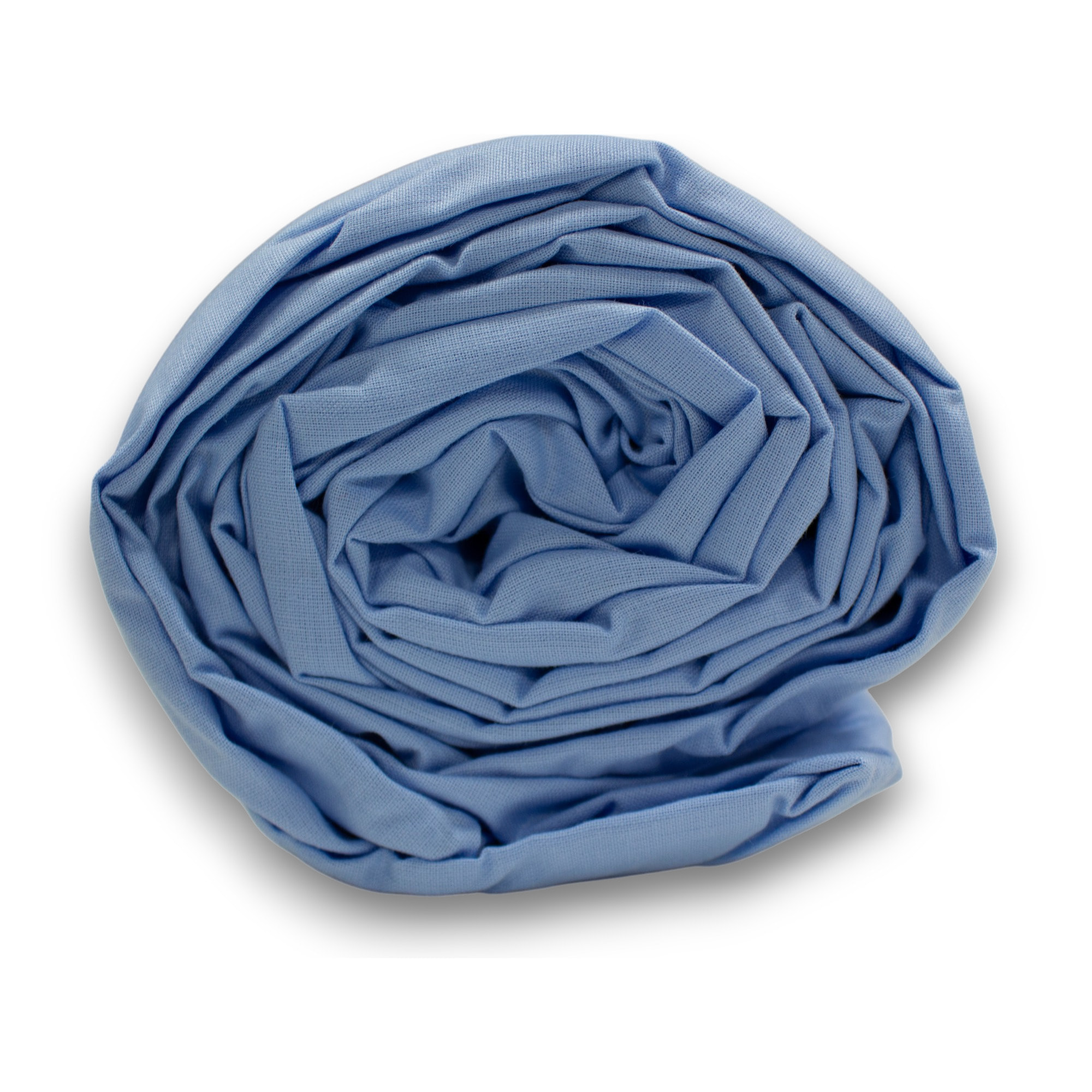 LENZUOLO SOTTO CON ANGOLI LETTO MATRIMONIALE IN COTONE 60 FILI TINTA UNITA AZZURRO H.30