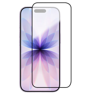 Protector de pantalla de cristal templado 9H y diseño 9D con bordes negros para iPhone 17.