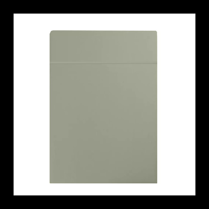 Drap plat satin de coton uni vert Ava uni lichen