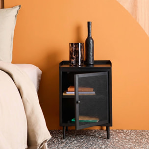 Table de chevet industrielle métal 1 porte (lot de 2) OHIO