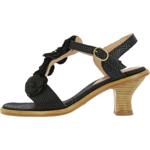 Sandalias con tacón S982 FANTASY GEO BLACK / NEGREDA color Geo black