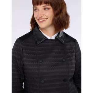 Fiorella Rubino - Chaqueta cruzada con efecto acolchado - Negro