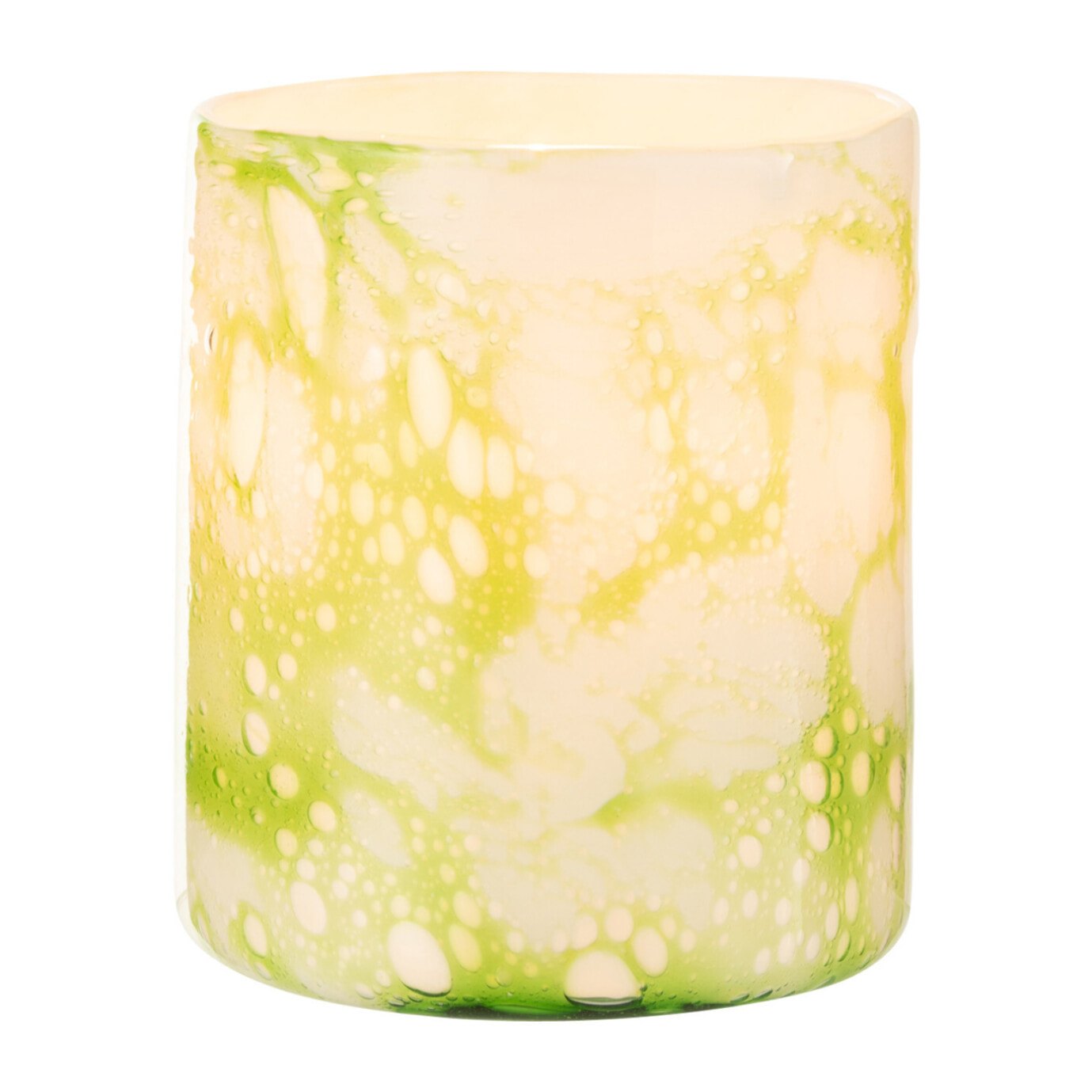 J-Line photophore Marbre - verre - vert/blanc - medium - Ø 15 cm