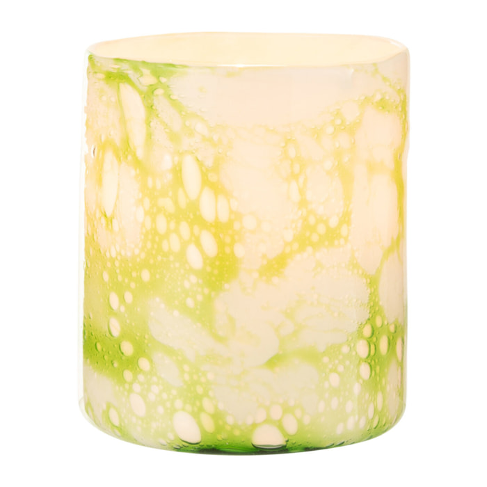 J-Line photophore Marbre - verre - vert/blanc - medium - Ø 15 cm