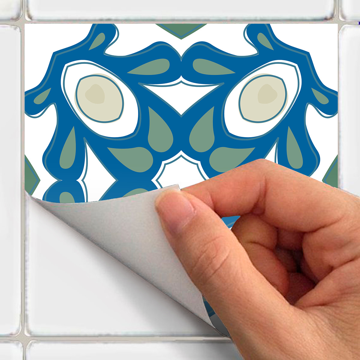 Stickers muraux - Sticker Mural Carrelage adhésif Cuisine Salle de Bain - 24 STICKERS CARRELAGES AZULEJOS IRINA