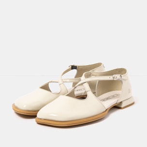 Zapatos 2002 NAPPA SHINNY CREAM / BERGAMO color Cream
