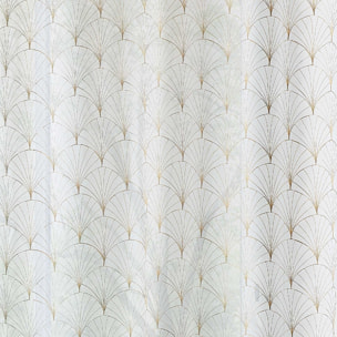 Voilage brodé style art déco - Beige