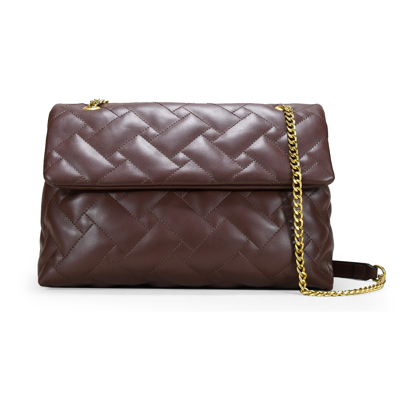 Bolso de hombro marrón grande