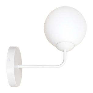 Lampada a parete PREGOS con paralume in vetro latte