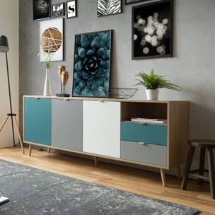 Buffet style scandinave tricolore 180 cm PRAT