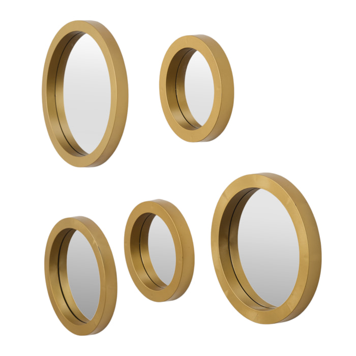 Miroir Rond X5 Dore