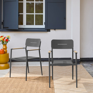 Fauteuil de jardin aluminium et textilène (lot de 2) FIRA