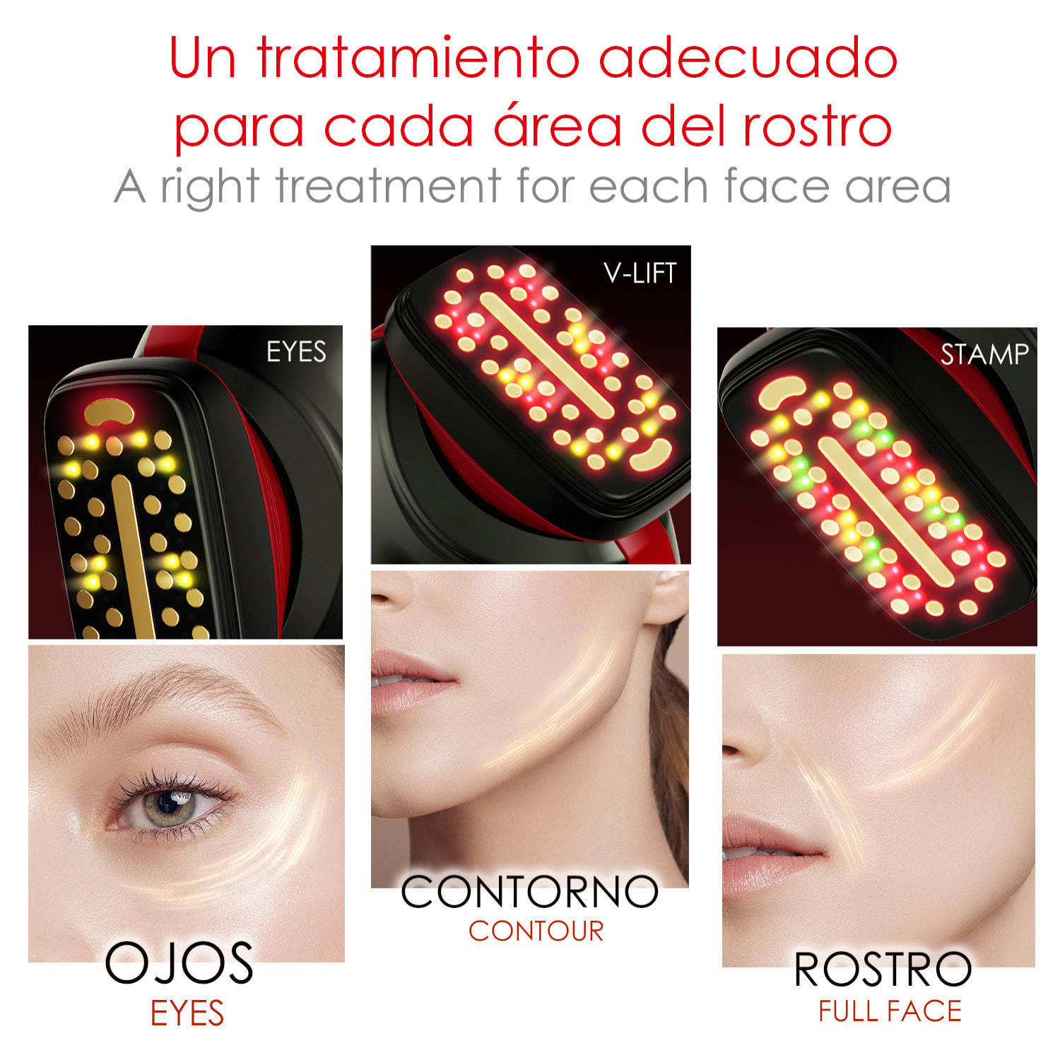 Instrumento de belleza facial. EMS micro electricidad + impulso + calor, combinada con la introducción de esencia, acelera la absorción de nutrientes por la piel.