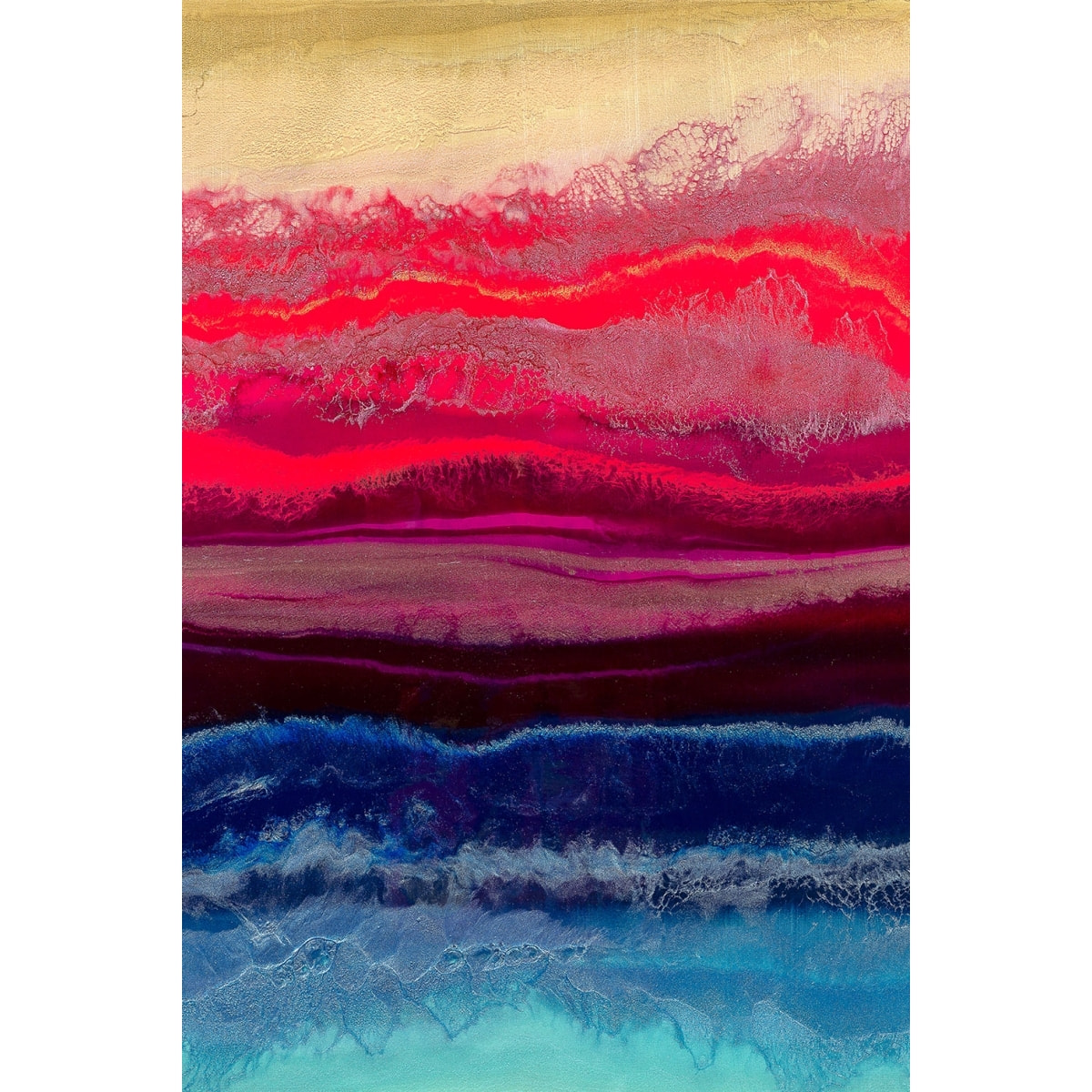 Tableau red blue contrast Tableau plexiglas